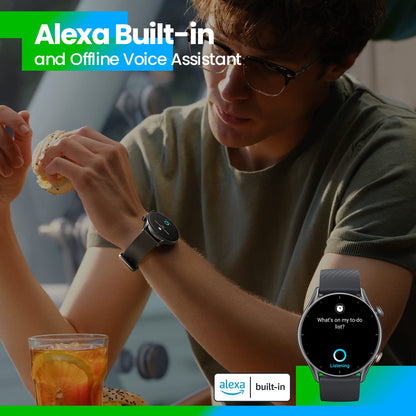 Amazfit GTR 3 Pro Smart Watch Fitness Tracker with Bluetooth Call, Alexa, GPS, WiFi (Men’s, Brown)