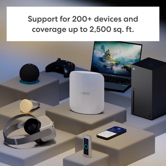 eero_Max 7 tri-band mesh wifi system | Up to 9.4 Gbps | Connect 200+ devices | Coverage up to 5,000 sq. ft. | 2023 release 2-Pack
