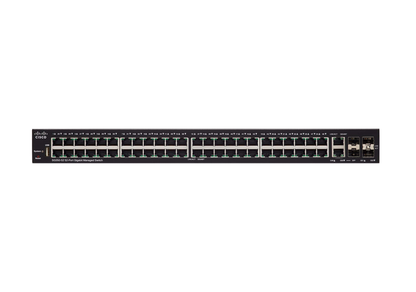 Cisco SG350-52-K9-NA 52-Port Gigabit Managed Switch