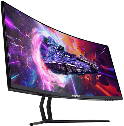 Sceptre Curved 27 inch QHD Gaming Monitor 2560x1440 up to 165Hz 144Hz 1ms DisplayPort HDMI, Height Adjustable, 1500R AMD FreeSync Premium FPS RTS Build-in Speakers Gunmetal Black 2021 (C275B-QWD168)