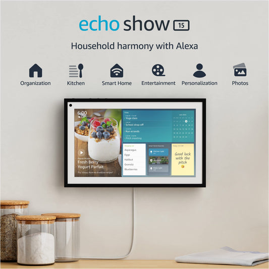 Echo Show 15 with Echo show 5 (2nd Gen) | Charcoal