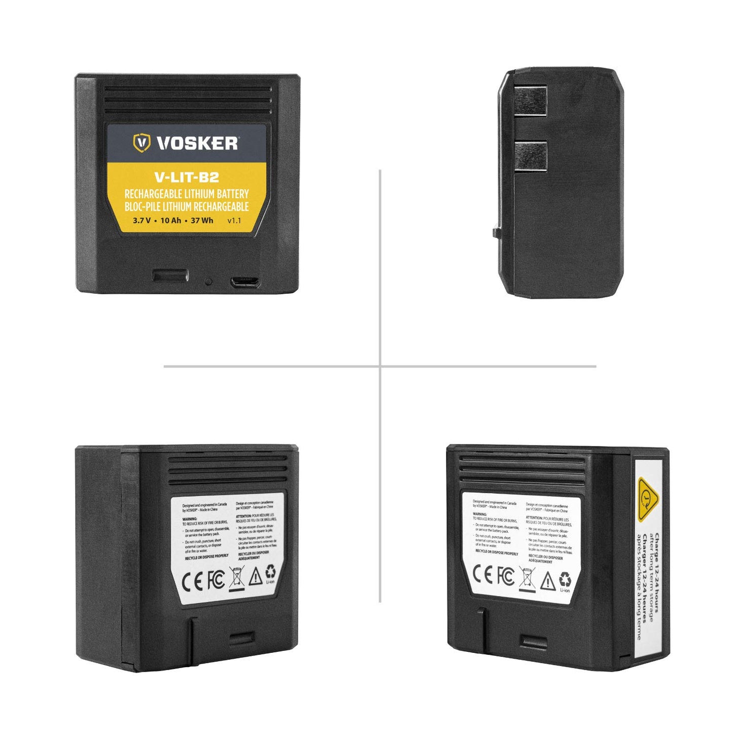 VOSKER Extra Rechargeable Lithium Battery Pack for V150 Mobile Security Camera - Long Lasting, Fast Charge, Weather Resistant