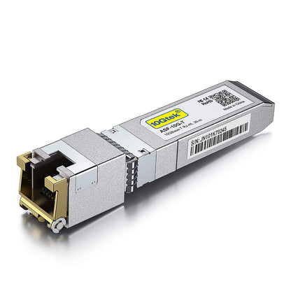 10GBase-T SFP+ Transceiver, 10G T, 10G Copper, RJ-45 SFP+ CAT.6a, up to 30 meters, Compatible with Cisco SFP-10G-T-S, 10 Pack