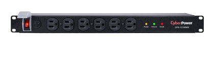 CyberPower CPS1220RM Basic PDU, 120V/20A, 12 Outlets, 15ft Power Cord, 1U Rackmount