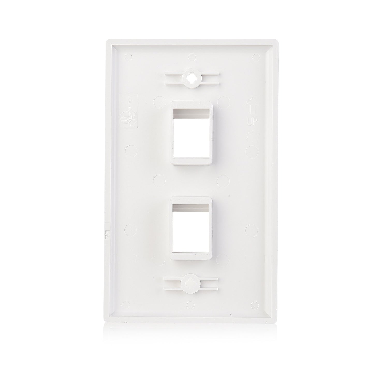 Cable Matters 10-Pack Low Profile 1 Port Keystone Jack Wall Plate in White