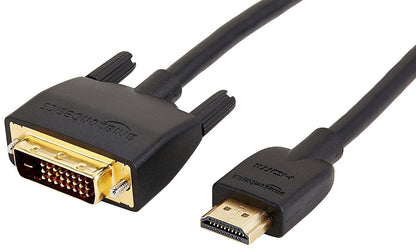 Amazon Basics HDMI to DVI Adapter Cable, Black, 10 Feet, 10-Pack