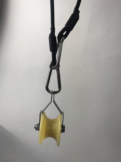 Low Voltage and Network Cable Installation Pulley - Easy mount and unmount with Carabiner Stretch Cord (2)