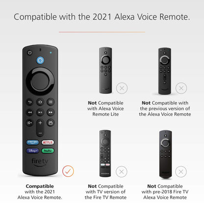 All New, Made for Amazon Remote Cover Case, for Alexa Voice Remote (3rd Gen) - Black