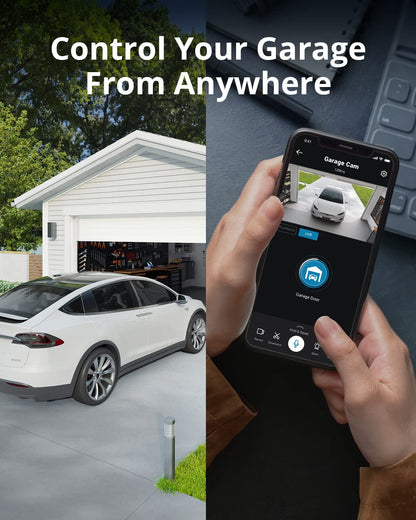 eufy Security Garage-Control Cam with Sensor, Smart Garage Control, Detects Open/Close Status, Real-Time Notifications, 2K, No Monthly Fee, AI Human Detection, Easy Installation, 2.4GHz Wi-Fi only