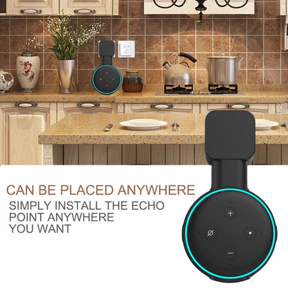 Outlet Wall Mount Holder for Echo Dot 3rd Generation,A Space-Saving Solution with Cord Management for Your Smart Home Speakers, Hide Messy Wires, Place on Kitchen, Bedroom & Bathroom (Black)