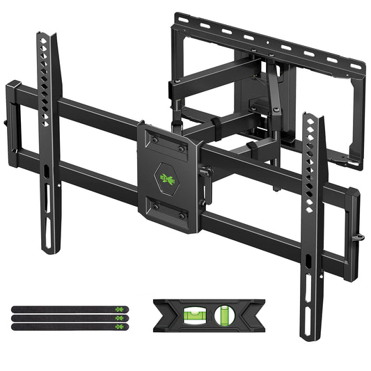 USX MOUNT Full Motion TV Wall Mount for Most 47-84 inch Flat Screen/LED/4K TVs, TV Mount Bracket Dual Swivel Articulating Tilt 6 Arms, Max VESA 600x400mm, Holds up to 132lbs, Up to 16" Wood Stud