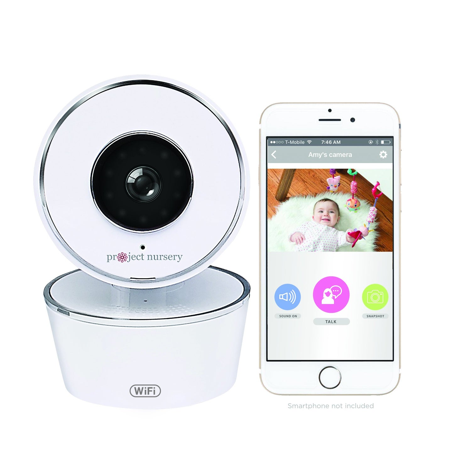 Smart Baby Monitor - Alexa Enabled and Google Assistant Enabled with WiFi - Now able to View on Echo Show, Echo Spot and FireTV from Project Nursery