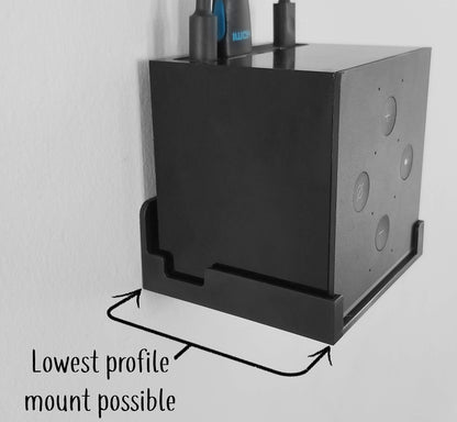 Dot Genie Easy Hanging Fire TV Cube Wall Mount (Fits 1st & 2nd Gen and New 3rd Gen Fire TV Cube) | Updated for More Support | Totally Hides Cords | Improves Visibility | Quick Install