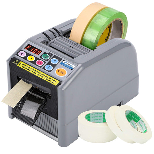 Frifreego Automatic Tape Dispenser Electric Tape Cutting Machine with 999mm Maximum Cutting Length Tape Adhesive Cutter Intelligent Packing Equipment for Various 6-60mm Width Tapes