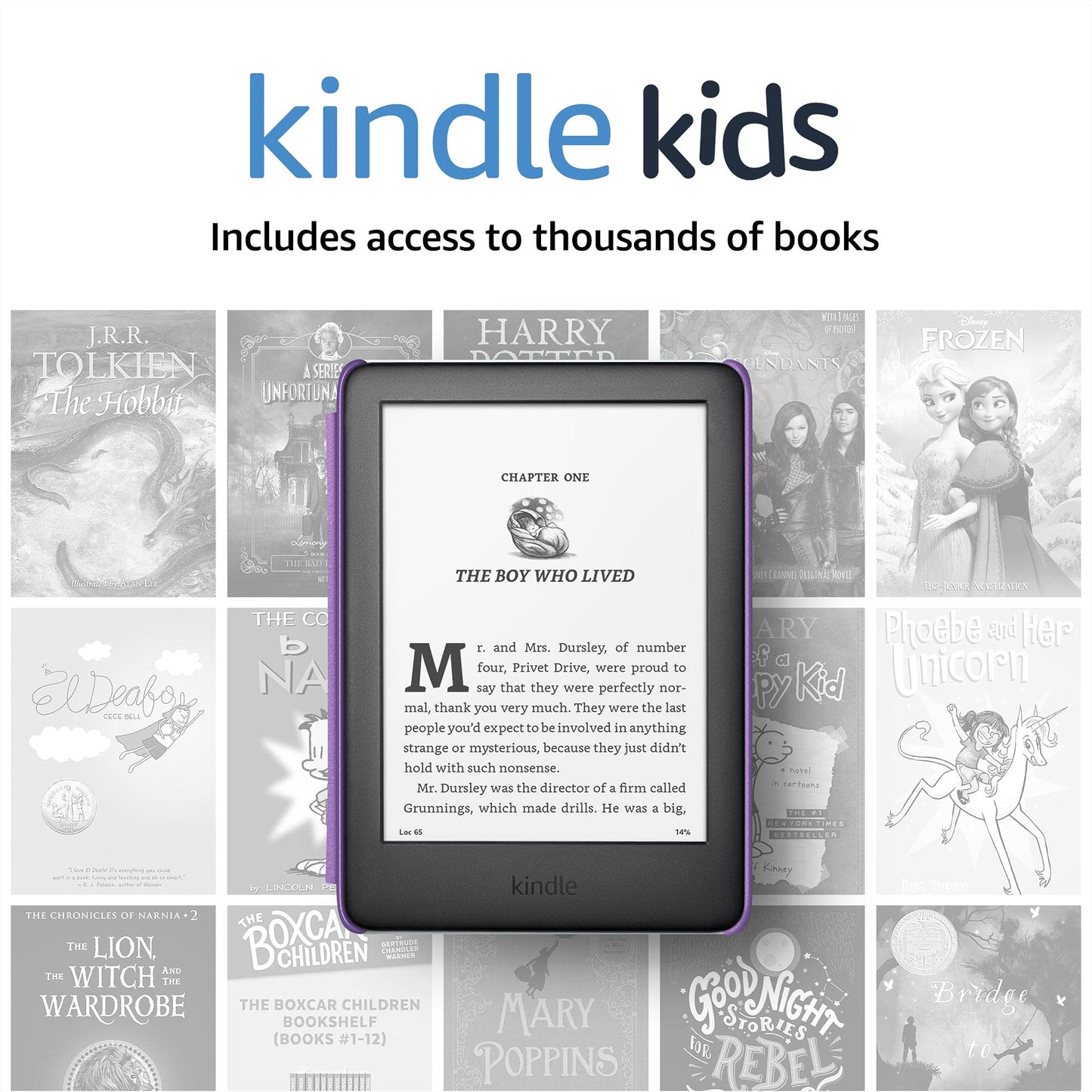 Kindle Kids, a Kindle designed for kids, with parental controls - Blue Cover