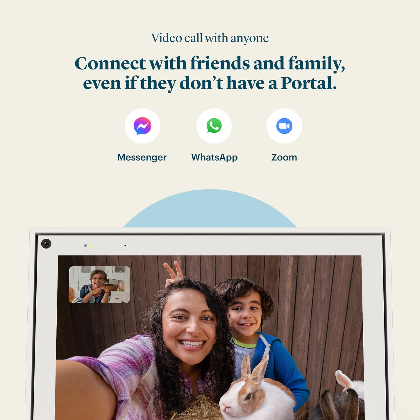 Facebook Portal - Smart Video Calling 10” Touch Screen Display with Alexa – White