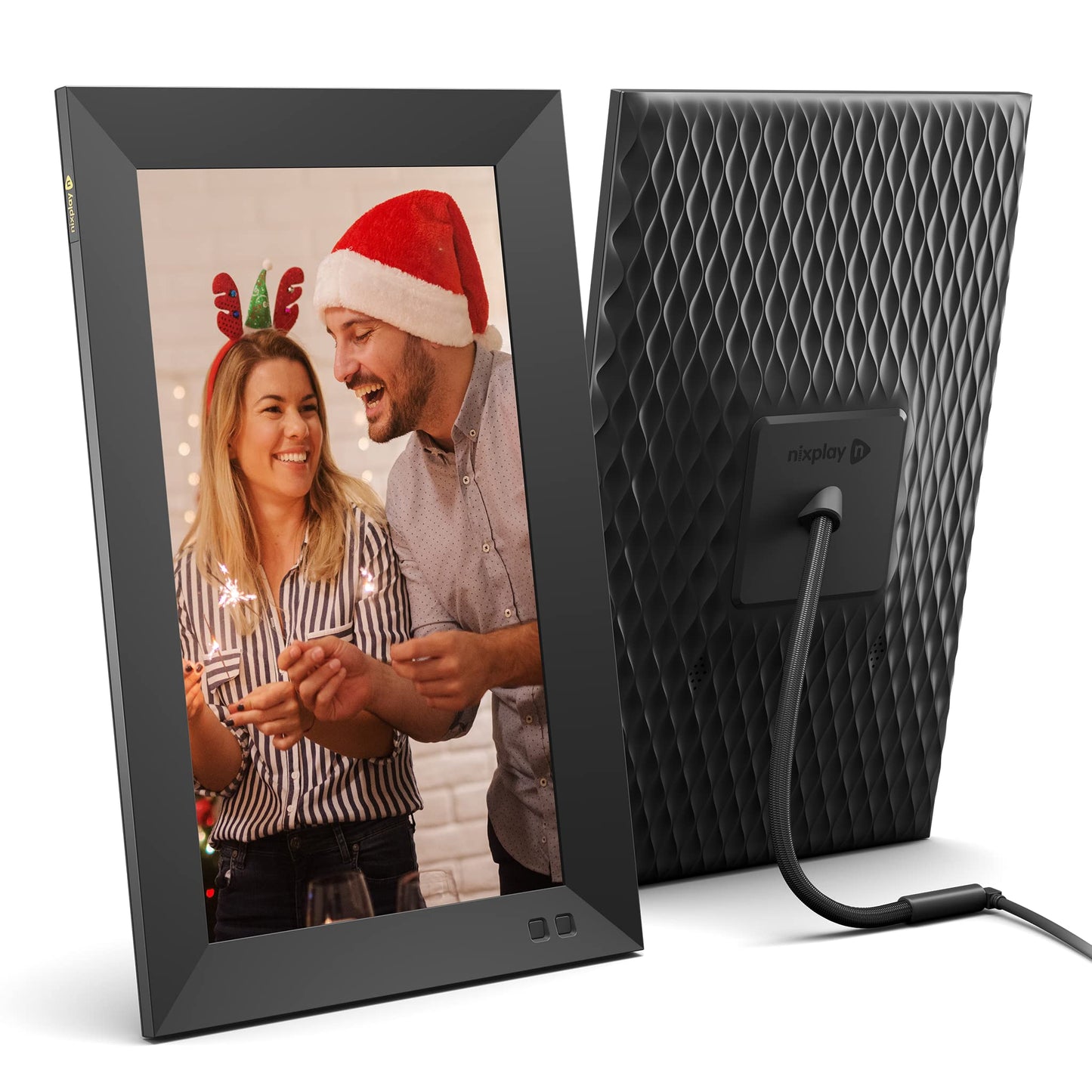 Nixplay 9.7 inch Smart Digital Photo Frame with WiFi and 2K Display (W10G) - Metal - Share Photos and Videos Instantly via Email or App