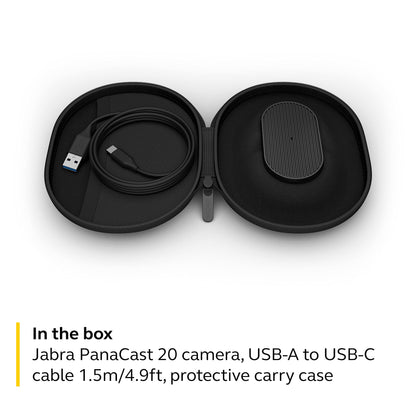 Jabra PanaCast Meet Anywhere+ Video Conference Bundle — Camera with 180° Panoramic-4K View — Jabra Speak 750, MS Teams Certified, Works with Zoom/Google Meet — 1.8m USB Cable, Table Stand, Travel Case