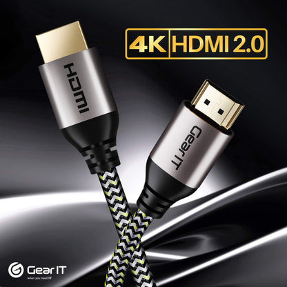GearIT HDMI Cable (5-Pack / 3.3ft / 1m) High-Speed HDMI 2.0b, 4K 60hz, 3D, ARC, HDCP 2.2, HDR, 18Gbps - Nylon Braided Cord