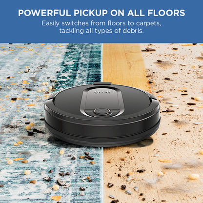 Shark RV1001AE IQ Robot Vacuum with XL Self-Empty Base, Self-Cleaning Brushroll, Advanced Navigation, Perfect for Pet Hair, Works with Alexa, Wi-Fi, Black
