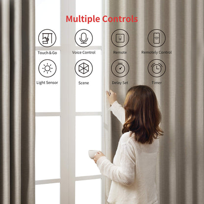 SwitchBot Smart Electric Motor for Curtain - Wireless App or Timer Control - Add Hub Mini/Plus w/ Alexa, Google Home, & More (I-Rail, Black)