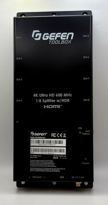 GeFen HDMI 1:8 Splitter with HDR GTB-UHD600-18S 4K Ultra HD 600mhz Enterprise Grade Pro AV Equipment