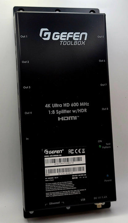 GeFen HDMI 1:8 Splitter with HDR GTB-UHD600-18S 4K Ultra HD 600mhz Enterprise Grade Pro AV Equipment
